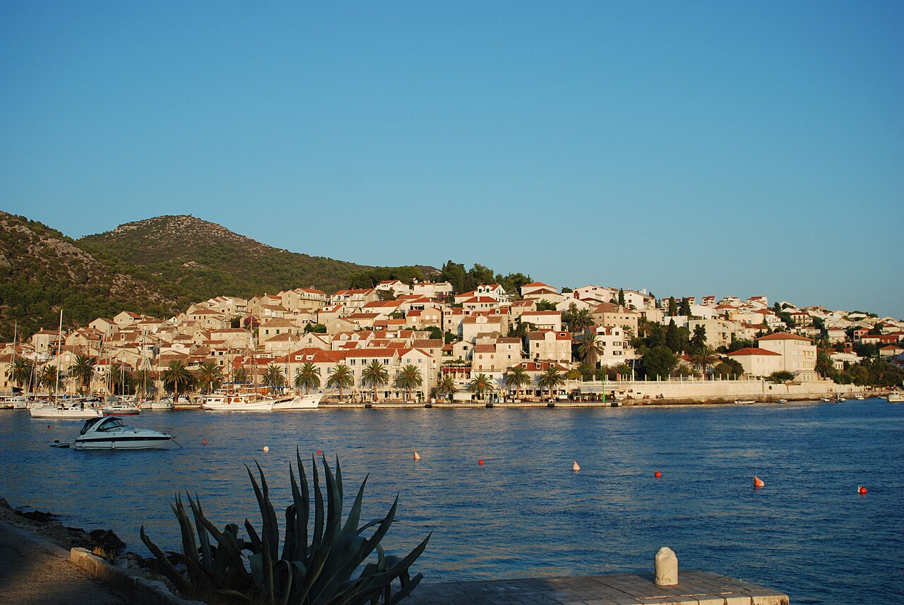 Hvar Town seen across its harbour